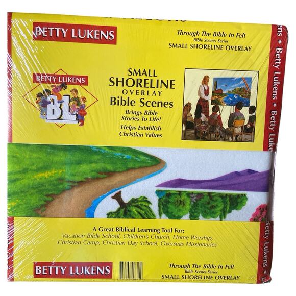 Betty Lukens Through The Bible In Felt Shoreline Overlay & Water Sky Background - Picture 5 of 10